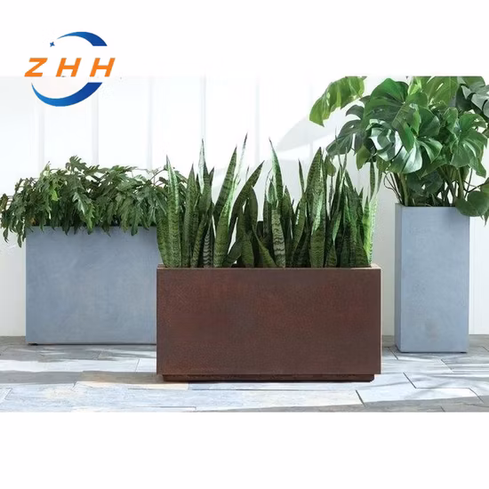 Customized Large Outdoor Tree Metal Planter Garden Pots Big Corten Steel Flower Pot